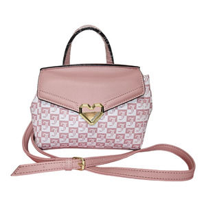 Juicy Couture Mini Pink Geometric Print Flap Crossbody Bag